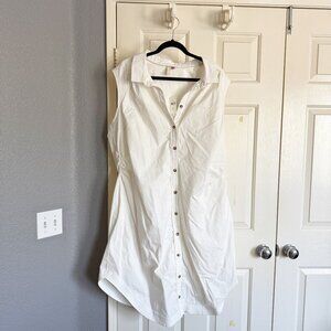 Anthropologie Pilcro White Sleeveless Dress Size 24W